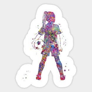 Girl Soccer Player Sticker